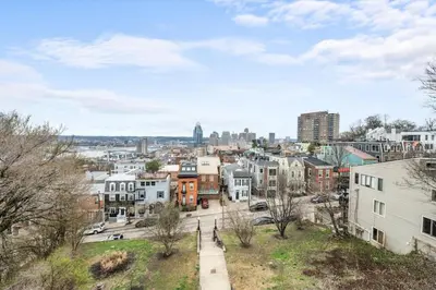 a view of a city with buildings at Charming Mt Adams 1BR in Prime Location in Cincinnati