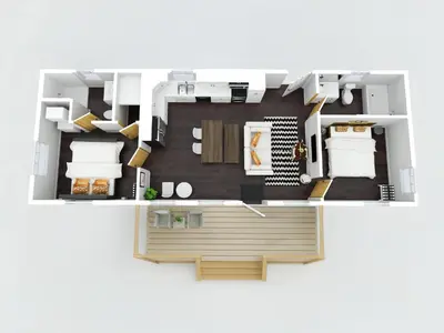 a rendering of a floor plan of a house at Lodge 101 at Eden Reserve Near Ark in Williamstown