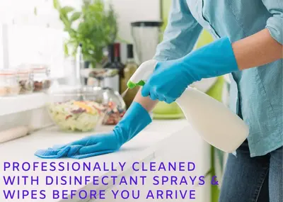a woman in a kitchen holding a detergent bottle at Cozy Dublin 2BR 1st Floor Easy Free Parking! in Dublin