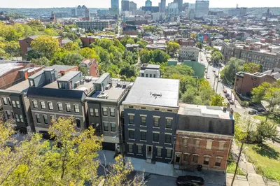 an aerial view of the city of philadelphia at Queen City Views 1 Chic 1 BDR in Cincinnati