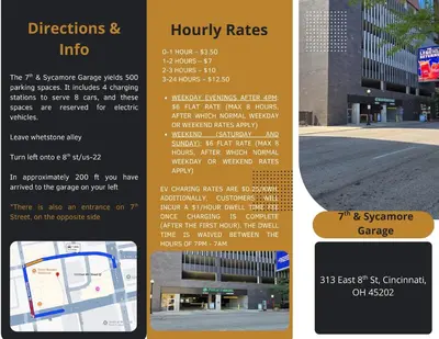 a flyer for a building with descriptions and prices at The 333 Suites 204 - Stay for 2 in Cincinnati