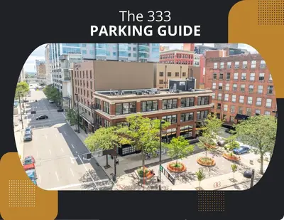 a view of a city street with buildings and trees at The 333 Suites 301 - Suite for 6 in Cincinnati