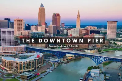 a view of the downtown pittsburgh skyline at 21st Floor Penthouse | Amazing Views of Downtown! in Cleveland