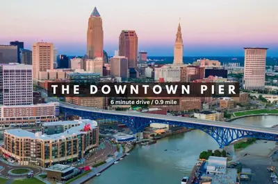 a view of the downtown pittsburgh skyline at Perfect Luxury Flat • Heart of Downtown • Gym in Cleveland