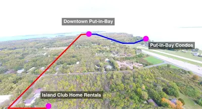a map of the approximate location of put in bay condos at Put-in-Bay Island Club #13 in Put-in-Bay
